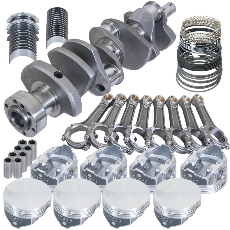 Eagle Chevy 454 1Pc 4.250in Kurbelwelle 6.385in I-Träger Pleuel -3cc Flachkolben 4.350in Kolben Rotierende Baugruppe