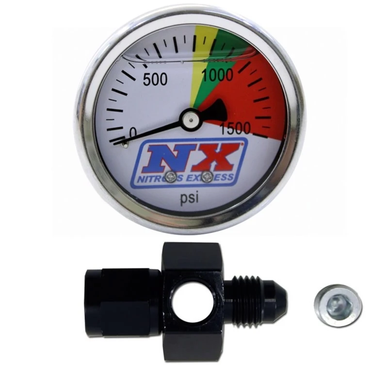 Nitrous Express N2O Flo-Thru Druckmesser (0-1500 PSI) 6AN