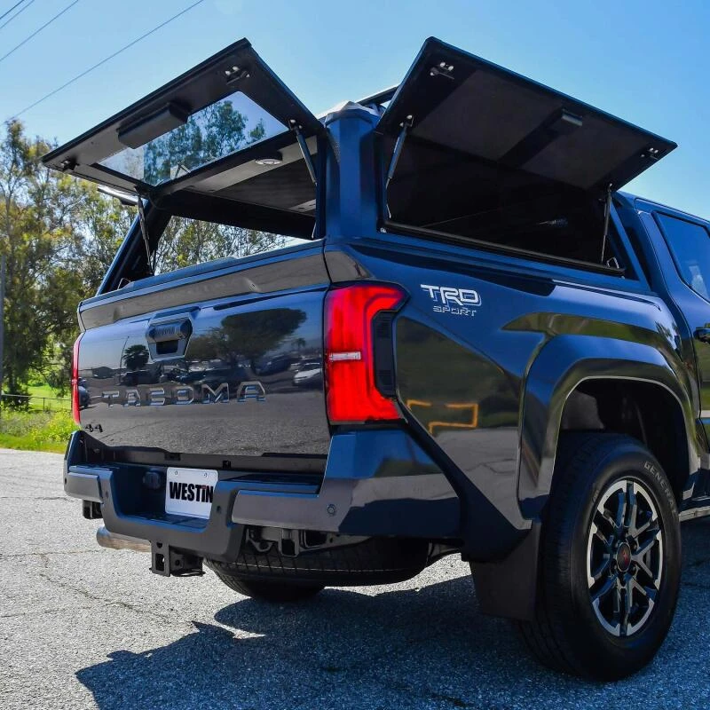 Westin EXP Truck Cap COMPLETE KIT A + BS (24-25 Toyota Tacoma 5ft. Bed) - Black