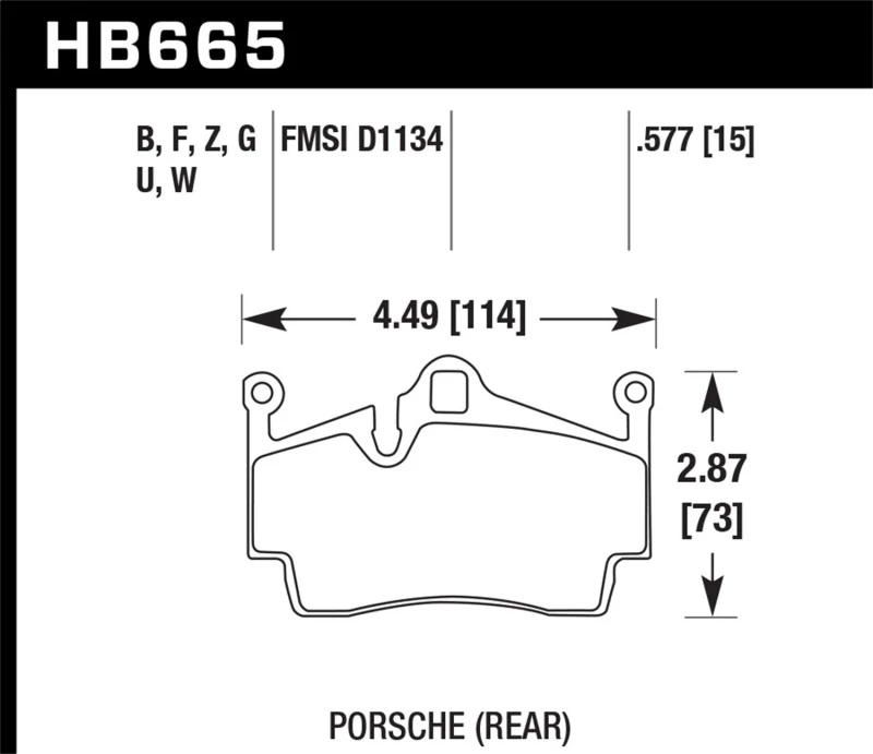 Hawk 2012-2015 Porsche Boxster DTC-60 Renn Hintere Bremsbeläge