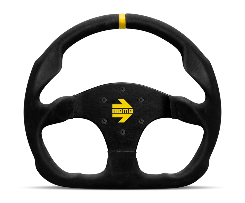 Momo MOD30 Steering Wheel 320 mm -  Black Suede/Black Spokes/1 Stripe