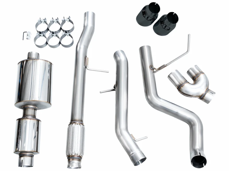 AWE Tuning 2021+ GMC Suburban/Yukon XL 5.3L 0FG Side Exit Catback Exhaust - Diamond Black Tips