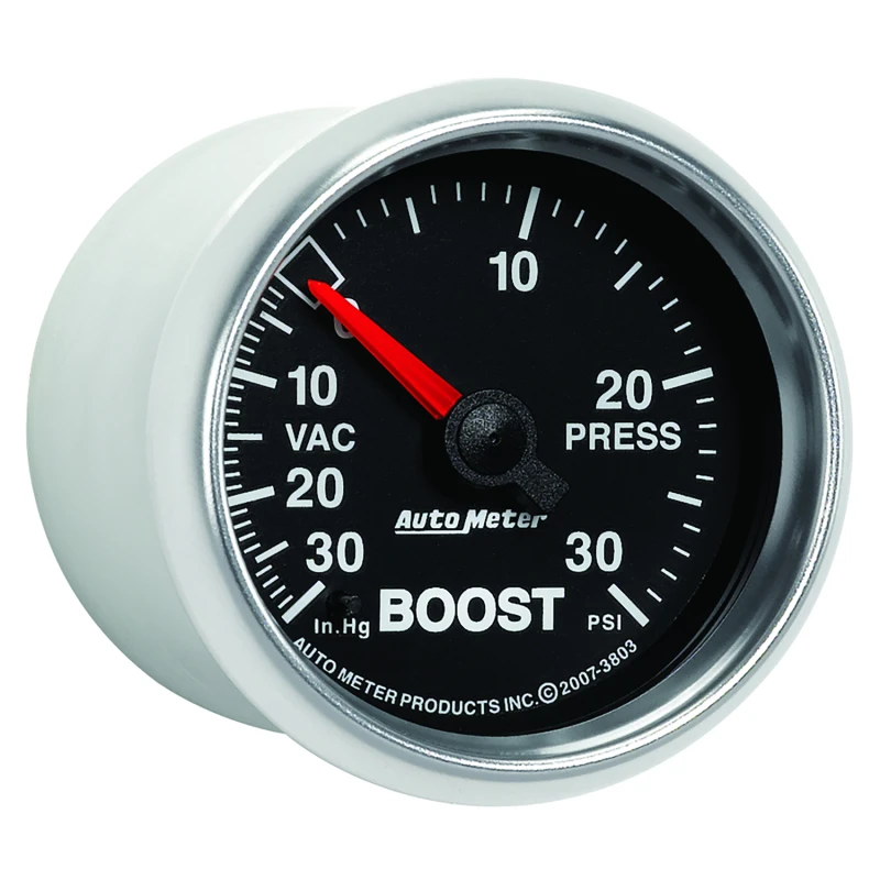 Autometer GS 52mm 30 In Hg.-Vac/30 PSI Mechanical Vacuum/Boost Gauge