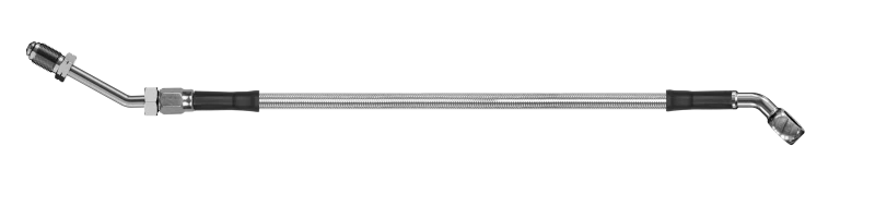 Goodridge 82 Zoll Universelle Kupplungsleitung mit SS-Fittings und klarer Schlauch - 45Grad Banjo mit M10-Anschluss