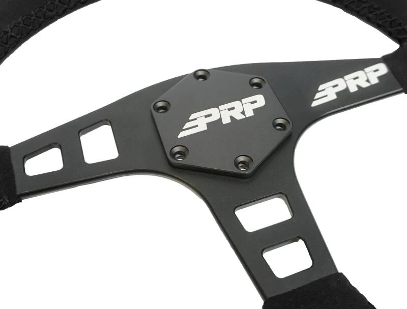 PRP Flat Suede Steering Wheel - Black