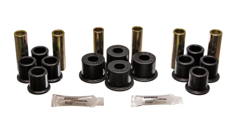 Energy Suspension 8/81-96 Ford F100/F150 2WD Schwarzes Blattfederbuchsen-Set für hinten