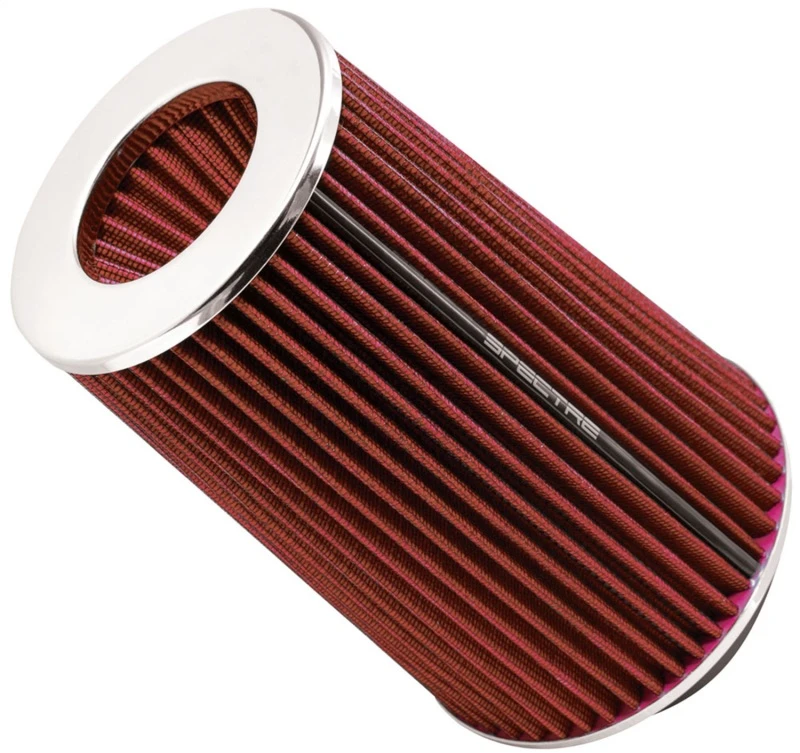 Spectre einstellbarer konischer Luftfilter 24,13 cm hoch (Passt für 7,62 cm / 8,89 cm / 10,16 cm Rohre) - Rot