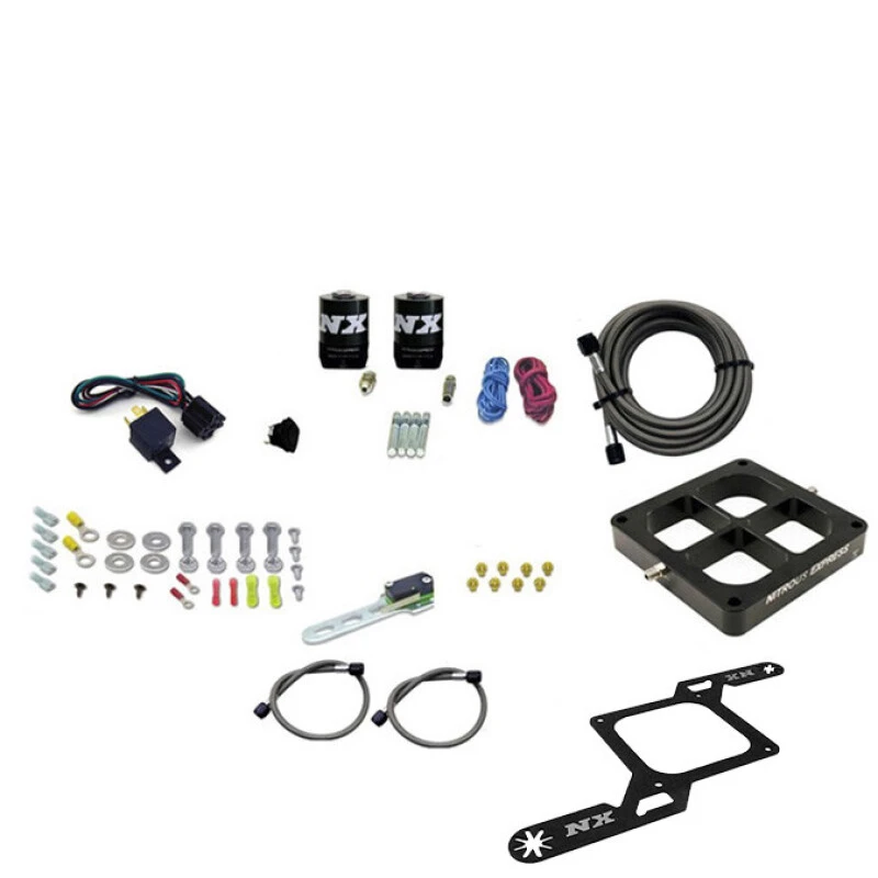 Nitrous Express Dominator Single Entry Billet Crossbar Stage 6 Nitrous Kit (50-300HP) w/o Bottle