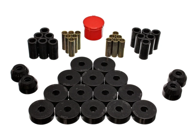Energy Suspension 55-75 Jeep CJ5/CJ6 Schwarz Hyper-Flex Master Bushing Set