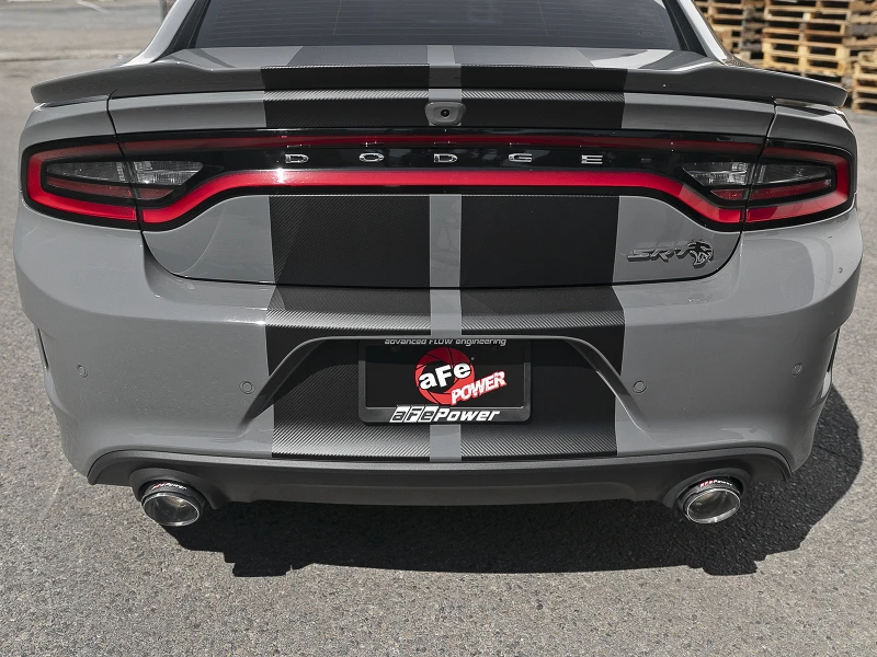 aFe MACH Force-XP 4-1/2in Carbon Fiber OE Replacement Exhaust Tips - 15-19 Dodge Charger/Hellcat