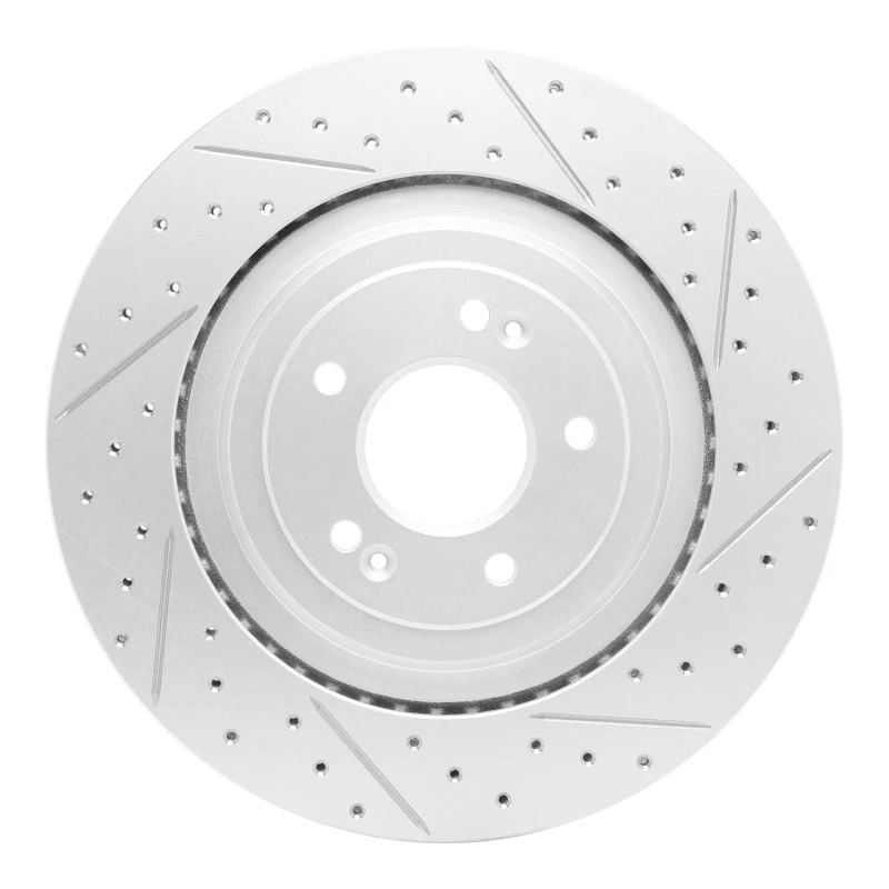 DFC 19-22 Genesis G90 Rear Right Drilled & Slotted Geoperformance Rotor