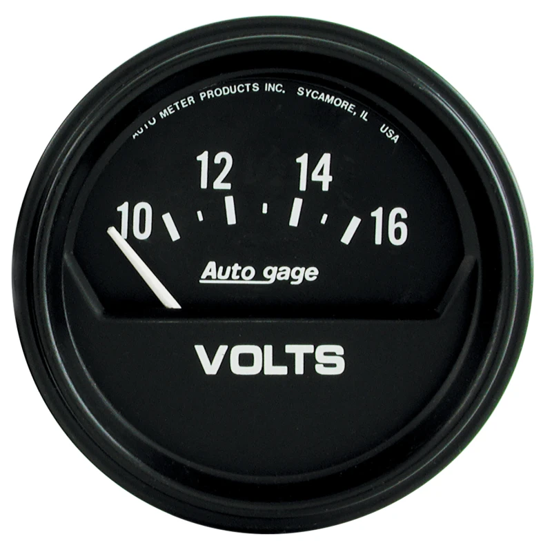 Autometer AutoGage 2-5/8 Zoll 16V Elektrischer Voltmeter - Schwarz