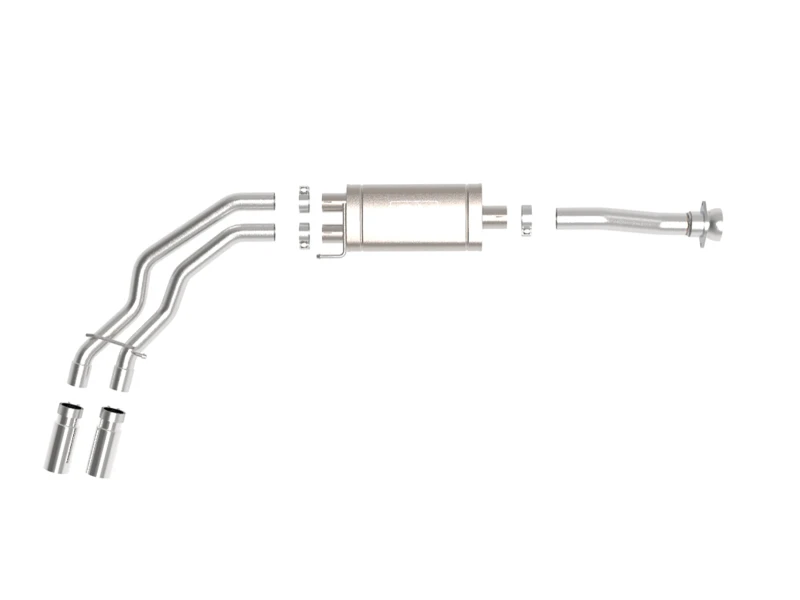 aFe Rebel 3 Zoll 409 SS Kat-Back Auspuff 2021 Ford F-150 V6 2,7L/3,5L (tt)/V8 5,0L mit polierten Spitzen