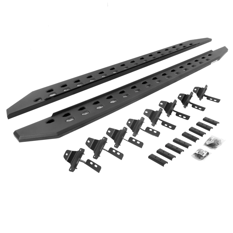 Go Rhino 20-22 Jeep Gladiator JT 4DR RB20 Slim Laufbrett-Kit (Inkl. Halterungen) - Tex. Schwarz