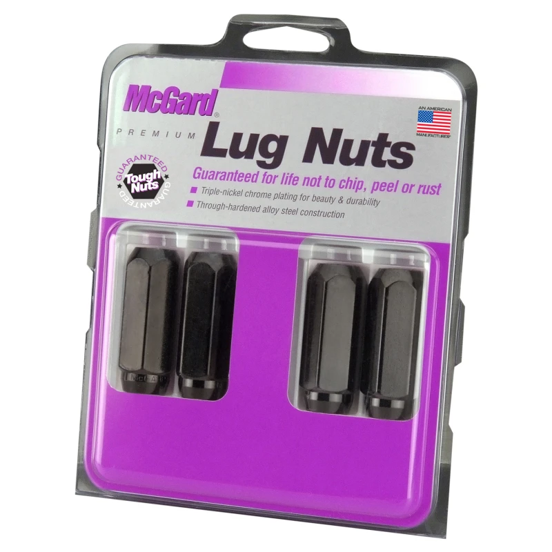 McGard Hex-Schraubenmutter (Kegelsitz) M14X2.0 / 13/16 Hex / 2.25in. Länge (4-Stück) - Schwarz
