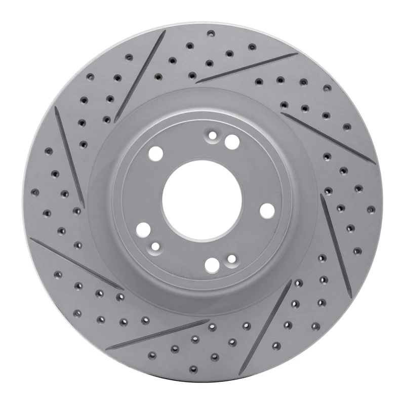 DFC 09-11 Hyundai Genesis Sedan Front Left Drilled & Slotted Geoperformance Rotor