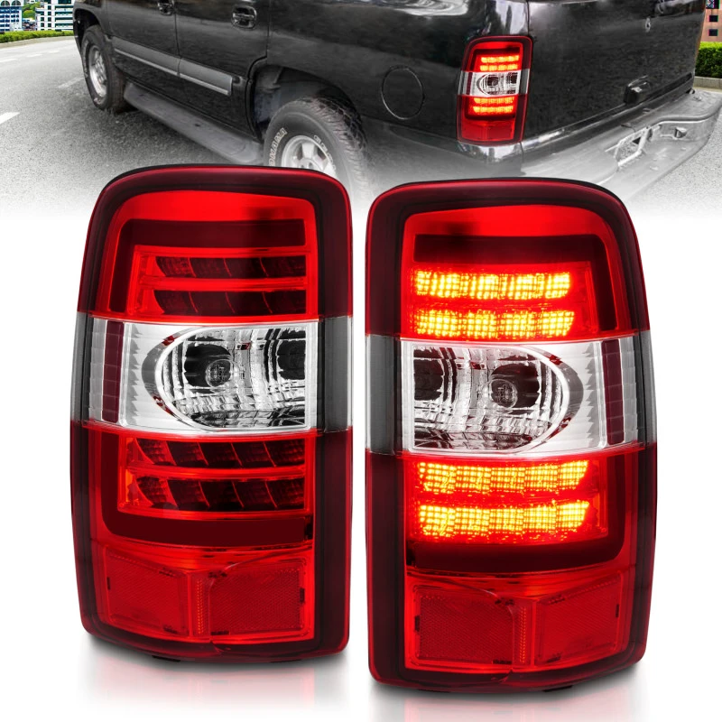 anzo_311364-6792dee7eb934 ANZO 2000-2006 Chevrolet Tahoe LED-Rückleuchten mit roter Linse und Chromgehäuse