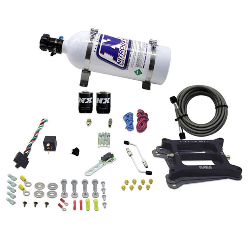 Nitrous Express 4150 4-BBL/Alcohol Nitrous Kit (100-500HP) w/5lb Bottle