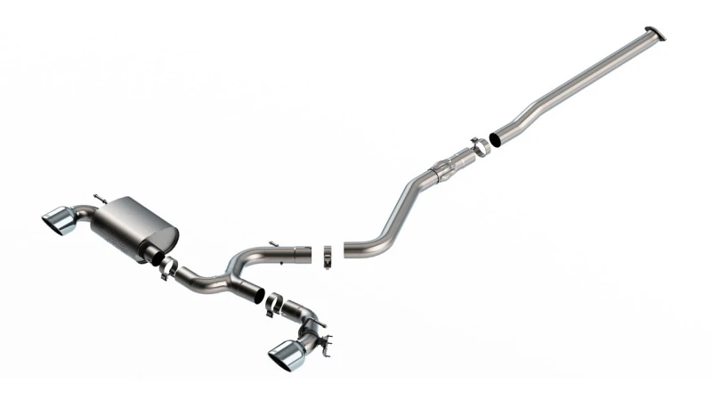 Borla 22-23 Hyundai Kona N 2.0L 4 ZYL. Turbo AT/MT ATAK Kat-Endschalldämpfer Bright Chrome