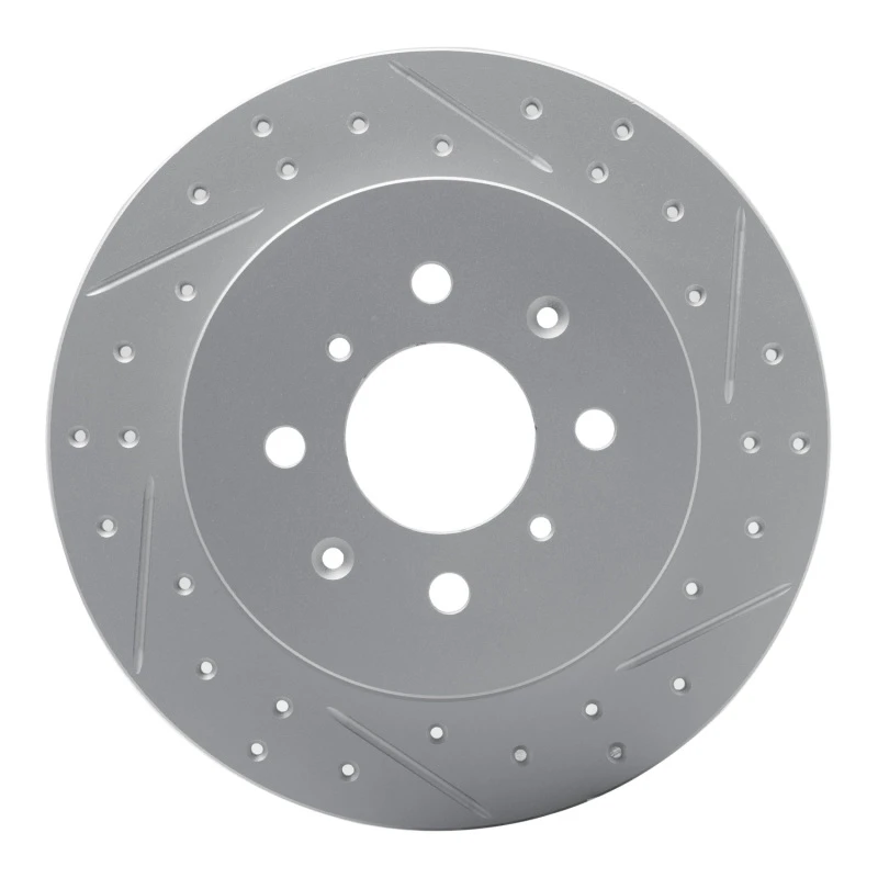 DFC 01-05 Acura El Rear Right Drilled & Slotted Geoperformance Rotor