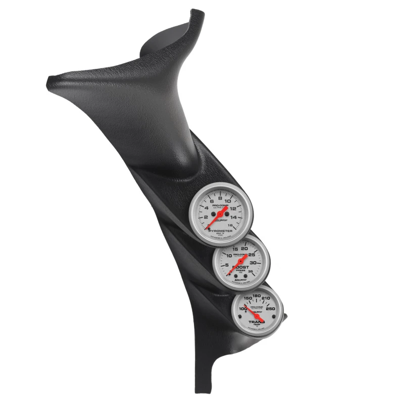 Autometer 99-06 Ford Powerstroke/SD Schwarzes Triple-Pillar Ultra-Lite Instrumenten-Kit