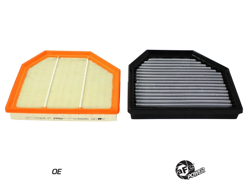 aFe MagnumFLOW OEM Replacement Air Filter PRO Dry S 2015 BMW M3/M4 (F80/F82) 3.0L S55 (tt) Qty. 2