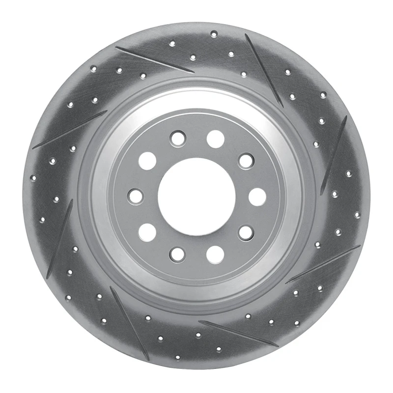 DFC 14-23 Jeep Cherokee Rear Right Drilled & Slotted Geoperformance Rotor