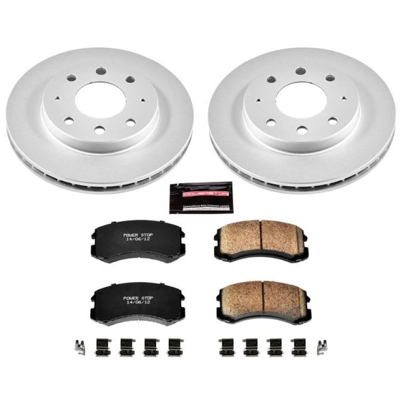 Power Stop Front Z17 Evolution Geomet Coated Brake Kit for 02-07 Mitsubishi Lancer