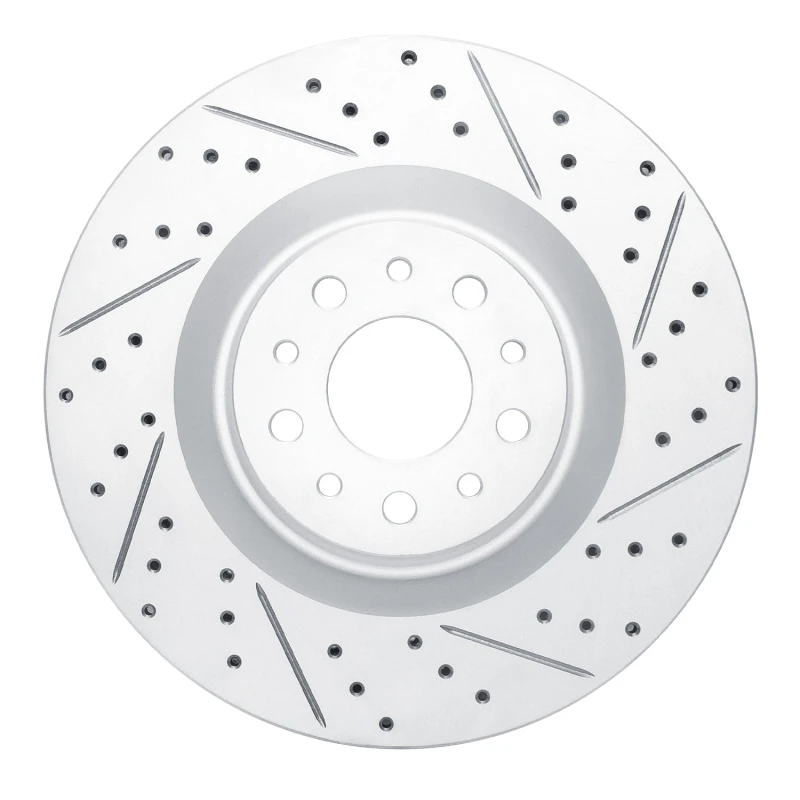 DFC 14-19 Fiat 500L Front Right Drilled & Slotted Geoperformance Rotor
