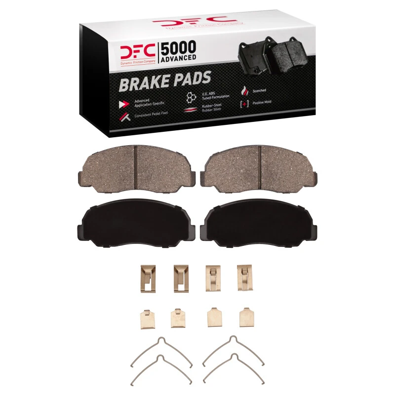 DFC 82-84 Mazda B2000 Front 5000 Advanced Semi Metallic Brake Pads and Hardware Kit