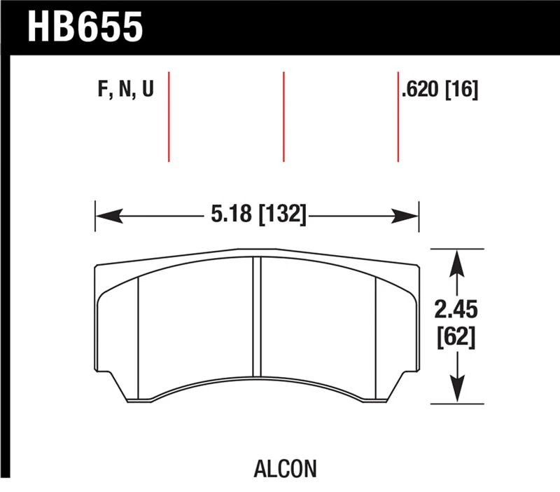 Hawk Alcon RC4498X600 Renn DTC-70 Bremsbeläge