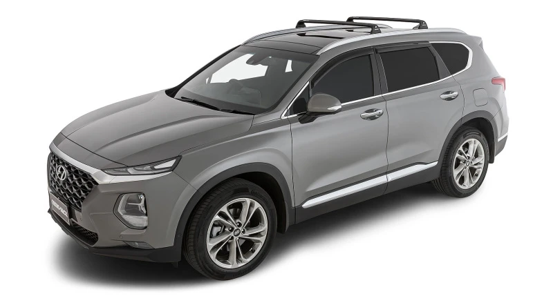 Rhino-Rack 19-22 Hyundai Santa Fe TM 5-Türer SUV mit Flush-Schienen Vortex RVP 2-Bar-Dachträger - Schwarz