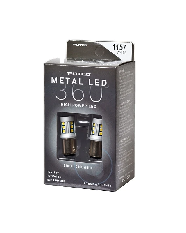 Putco 1157 - Weißes Metall 360 LED