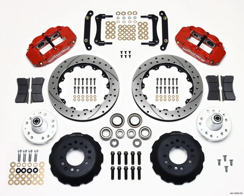 wilwood_140-10485-DR-67957460c798f Wilwood Narrow Superlite 6R Front Hub Kit 12.88in Drill Red 70-78 Camaro (*Line Kit Needed*)