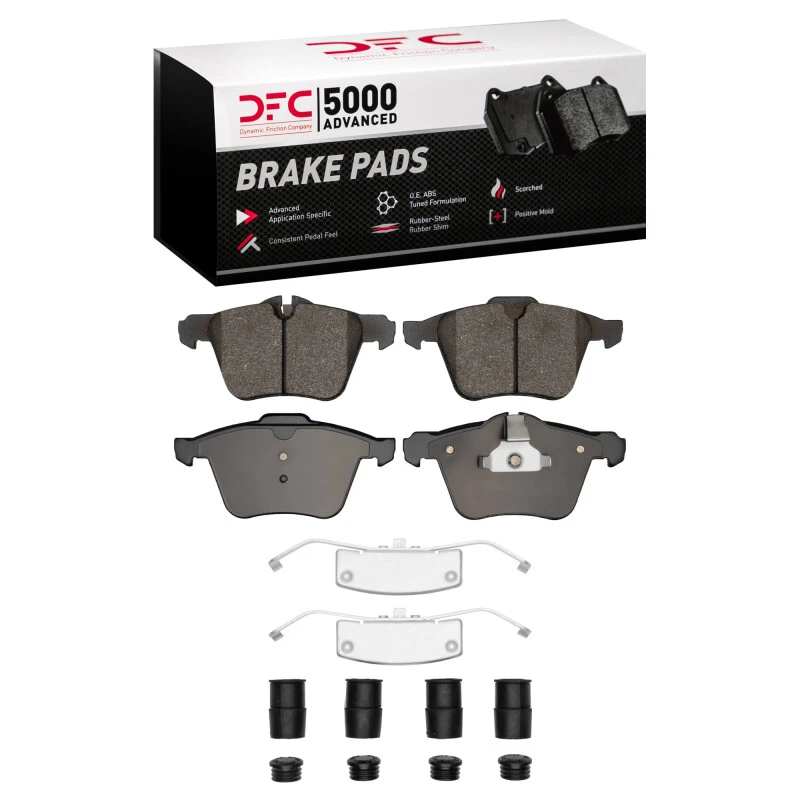 DFC 10-19 Jaguar XJ Front 5000 Advanced Low Metallic Brake Pads and Hardware Kit