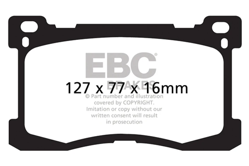 EBC 12+ Hyundai Equus 5.0 Redstuff Front Brake Pads