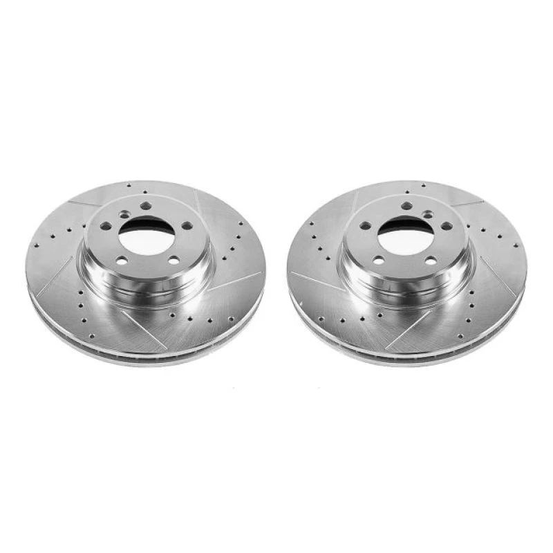 Power Stop 03-05 Land Rover Range Rover Front Evolution Drilled & Slotted Rotors - Pair