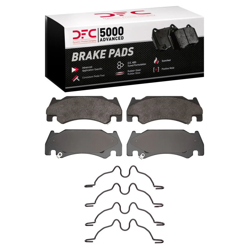 DFC 05-06 Dodge Ram 1500 Pickup Front 5000 Advanced Semi Metallic Brake Pads and Hardware Kit