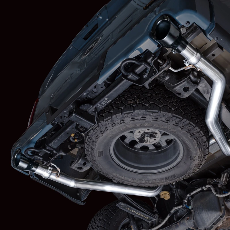 AWE Tuning 2021+ Ford F-150 Tremor (w/ Bumper Cutouts) 0FG Non-Resonated Catback -Diamond Black Tips