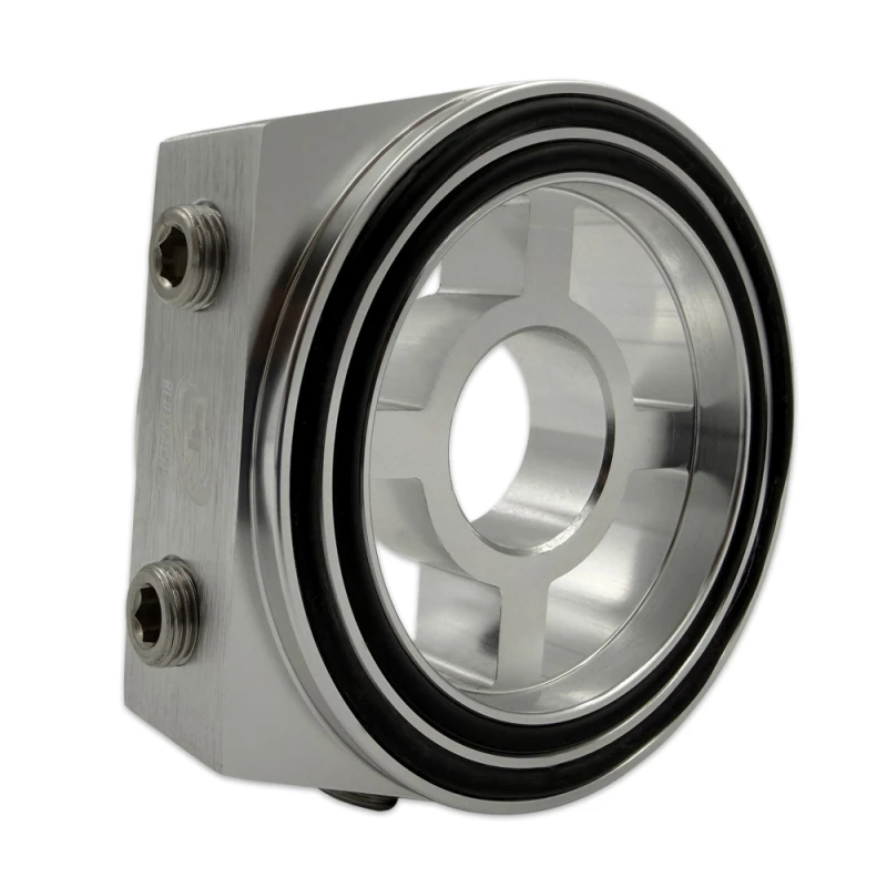 BLOX Racing Oil Filter Block Adapter Silver / For Oil Pressure / Oil Temperature