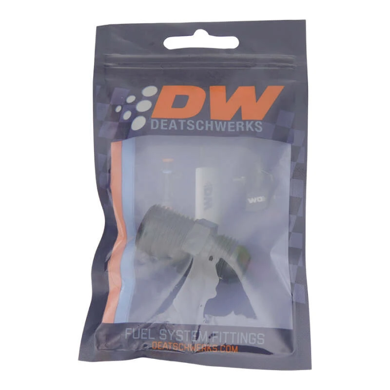 DeatschWerks 8AN-Männliches Flare auf 1/2-Zoll-Männliches NPT-Adapter - Anodisiert Mattschwarz