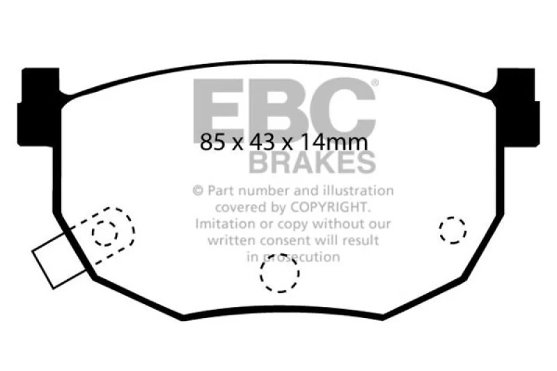 EBC Greenstuff Rear Brake Pads for 99-01 Hyundai Elantra 2.0