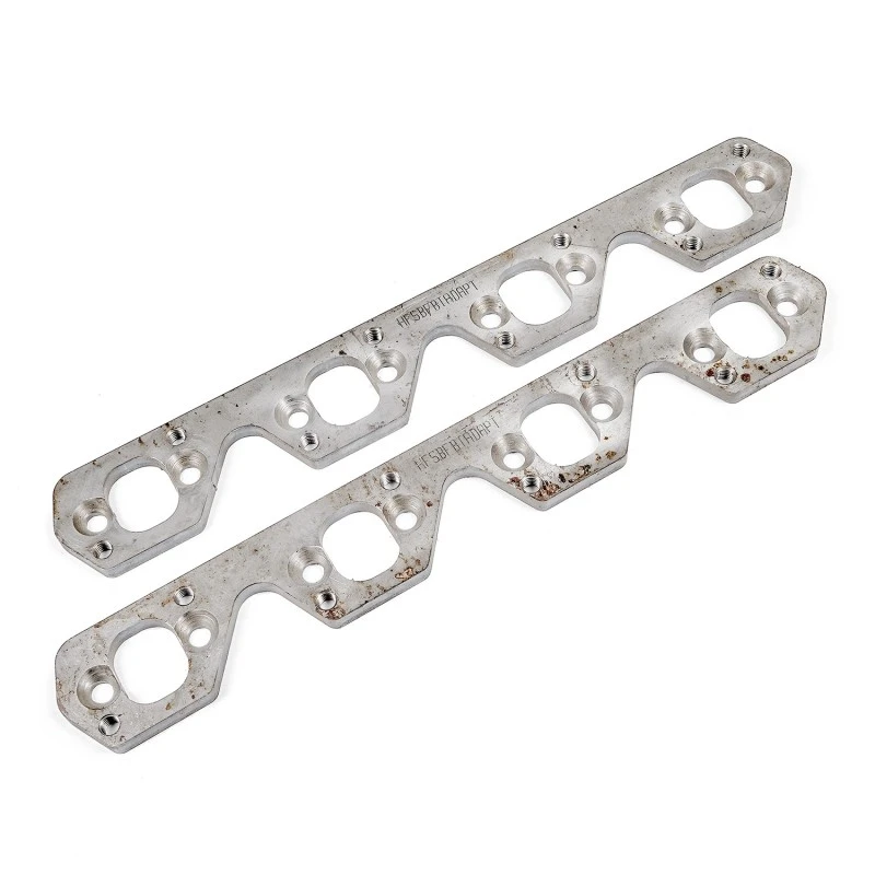 Stainless Works SBF Breite Rechteckige Port-Header-Adapter 304SS Auspuffflanschen 1-7/8in-2in Primaries