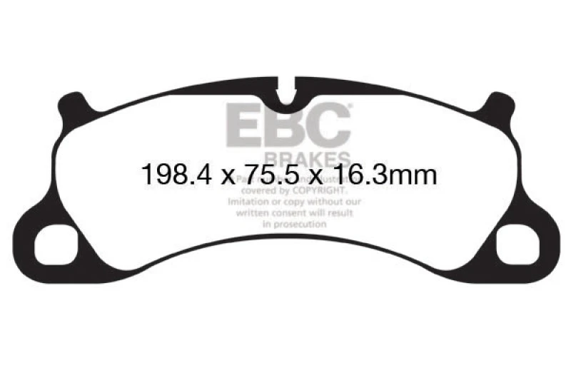 EBC 12-15 Porsche 911 (991) (Cast Iron Rotor only) 3.8 Carrera S Redstuff Front Brake Pads