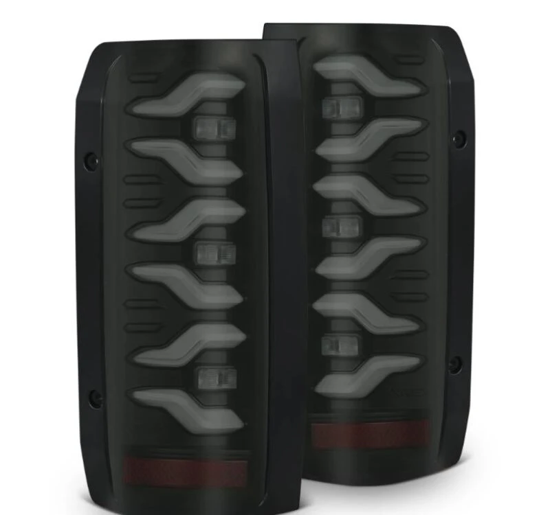 AlphaRex Luxx-Series LED Tail Lights for 87-96 Ford Bronco/F-150 - Black
