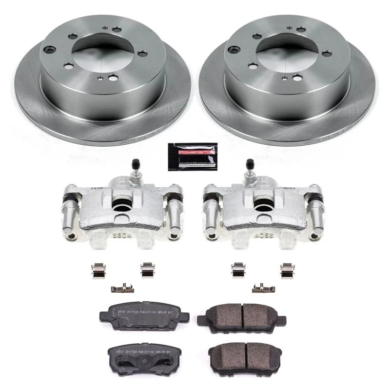 Power Stop Rear Autospecialty Brake Kit w/Calipers for 04-06 Mitsubishi Lancer