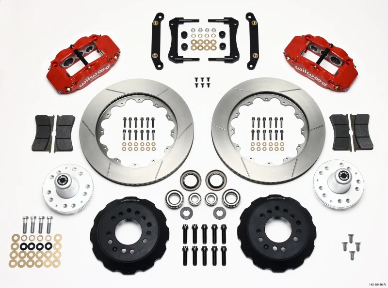 wilwood_140-10486-R-679571a1ef50c Wilwood Narrow Superlite 6R Front Hub Kit 14.00in Red 70-78 Camaro