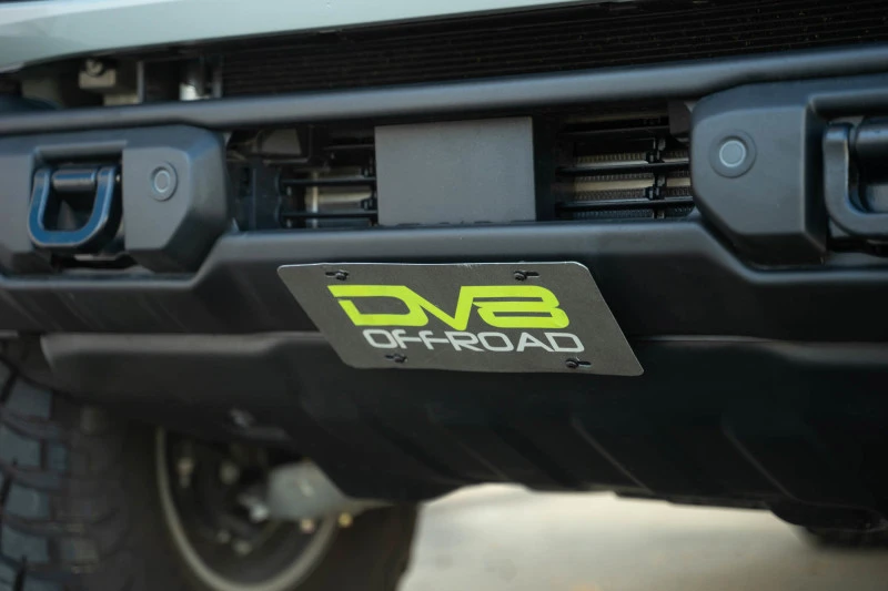 DV8 Offroad Capable Bumper Slanted Front License Plate Mount for 2021-2025 Ford Bronco