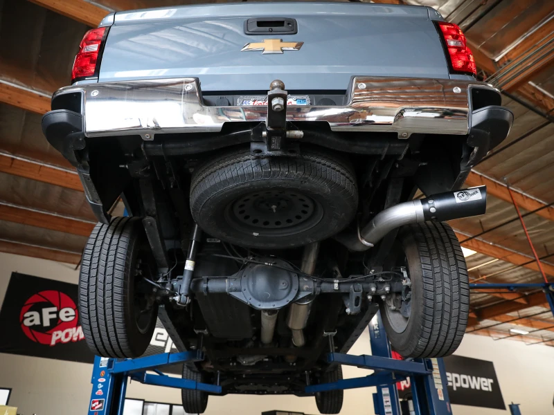aFe Apollo GT Serie 4in 409SS Kat-Back-Abgasanlage polierte Spitze 14-18GM Silverado 1500 V8-6.2L