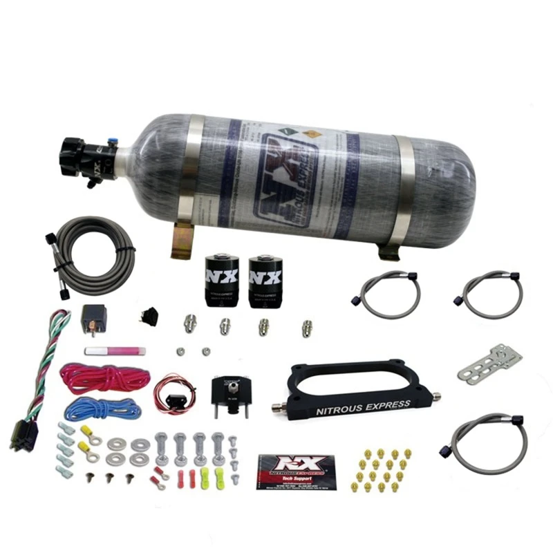 Nitrous Express 07-14 Ford Mustang GT500 Nitrous-Platten-Kit (50-250PS) mit Composite-Flasche